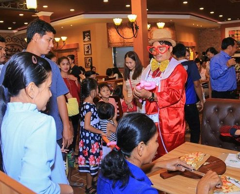 Opening of the Pizza Company in Kampong Cham Town