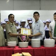 EFG Laos donated 500 The Pizza Company Plates to Paphasak Technical College's Department of Hospitality